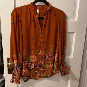 Anthropologie floral blouse-Size small